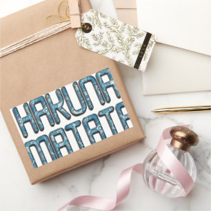 Hakuna Matata 3D Art Print Rechthoekige Sticker