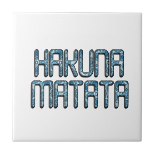 Hakuna Matata 3D Art Print Tegeltje (Voorkant)