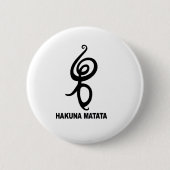 Hakuna Matata - Afrikaans symbool Ronde Button 5,7 Cm (Voorkant)