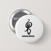 Hakuna Matata - Afrikaans symbool Ronde Button 5,7 Cm (Voorkant /achterkant)