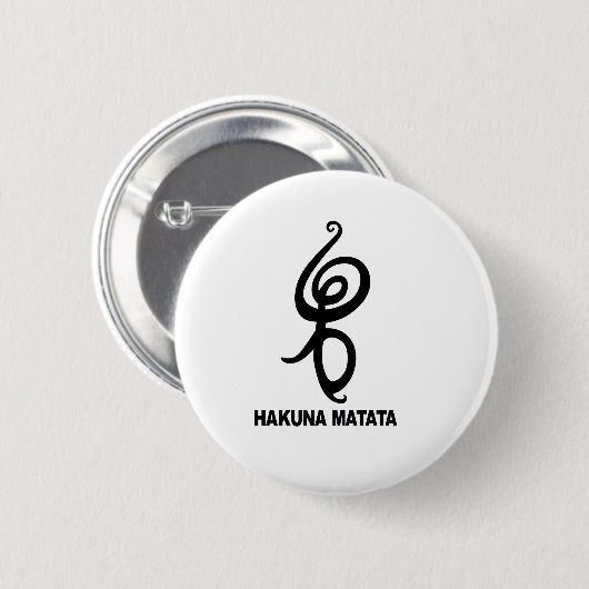 Hakuna Matata - Afrikaans symbool Ronde Button 5,7 Cm (Voorkant /achterkant)