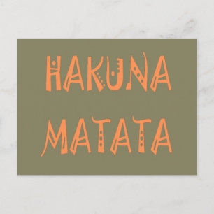 Hakuna Matata – Afrikaanse tribale tekstkunst Briefkaart