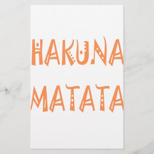 Hakuna Matata – Afrikaanse tribale tekstkunst Briefpapier