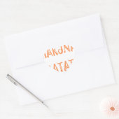 Hakuna Matata – Afrikaanse tribale tekstkunst Hart Sticker (Envelop)