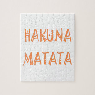 Hakuna Matata – Afrikaanse tribale tekstkunst Legpuzzel