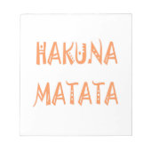 Hakuna Matata – Afrikaanse tribale tekstkunst Notitieblok (Voorkant)