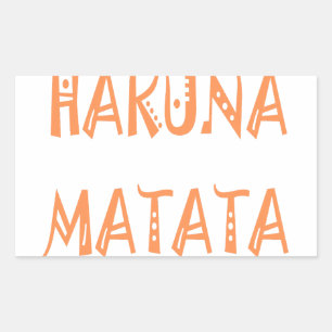 Hakuna Matata – Afrikaanse tribale tekstkunst Rechthoekige Sticker