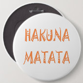 Hakuna Matata – Afrikaanse tribale tekstkunst Ronde Button 6,0 Cm (Voorkant /achterkant)