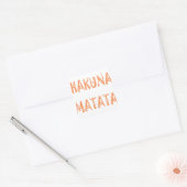 Hakuna Matata – Afrikaanse tribale tekstkunst Vierkante Sticker (Envelop)
