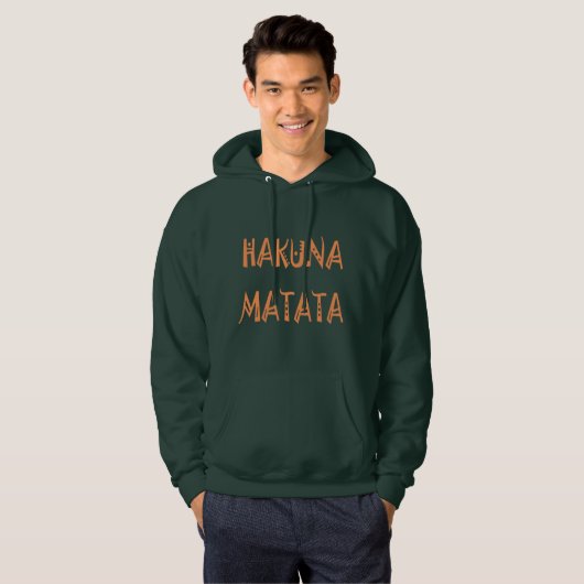 Hakuna Matata Apparel Mannen Basic Hoodie (Voorkant volledig)
