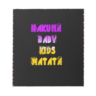Hakuna Matata Baby en Kinder kunstdruk Notitieblok