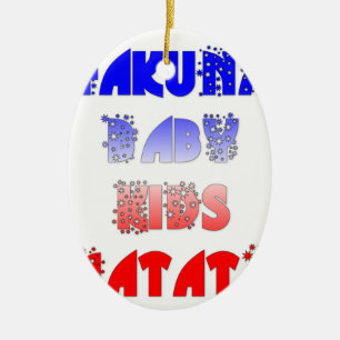 Hakuna Matata Baby & Kids: Frans Kleurontwerp Keramisch Ornament