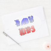 Hakuna Matata Baby & Kinderen: Frans Kleurontwerp Ovale Sticker (Envelop)