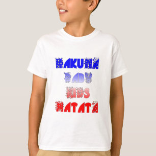 Hakuna Matata Baby & Kinderen: Frans Kleurontwerp T-shirt