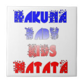 Hakuna Matata Baby & Kinderen: Frans Kleurontwerp Tegeltje (Voorkant)