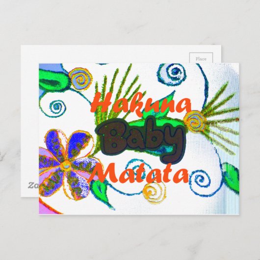 Hakuna Matata Baby.png Briefkaart (Voorkant / Achterkant)