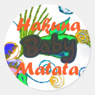 Hakuna Matata Baby.png Ronde Sticker