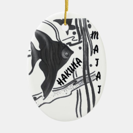 Hakuna Matata Big Little Fish.png Keramisch Ornament (Voorkant)