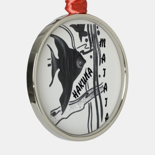 Hakuna Matata Big Little Fish.png Metalen Ornament (Rechts)