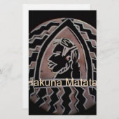 Hakuna Matata Bongo Flavour. Briefpapier (Voorkant / Achterkant)