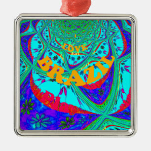 Hakuna Matata Brazilië Festival kleuren.png Metalen Ornament