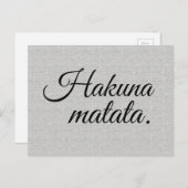 Hakuna matata briefkaart (Voorkant / Achterkant)