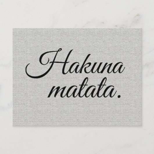 Hakuna matata briefkaart (Voorkant)