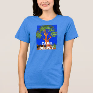 Hakuna Matata Care Deeply  Gift Shirten Tri-Blend Shirt