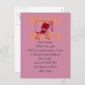 Hakuna Matata Chère carte postale Père Noël (Devant / Derrière)