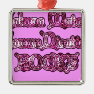 Hakuna Matata Communication ROCKS Kunstdruk Metalen Ornament