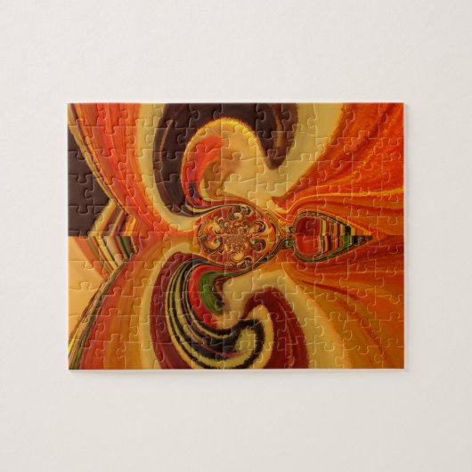 Hakuna Matata Cool Retro bloemen design.jp Legpuzzel (Horizontaal)