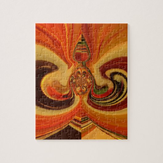 Hakuna Matata Cool Retro bloemen design.jp Legpuzzel (Verticaal)