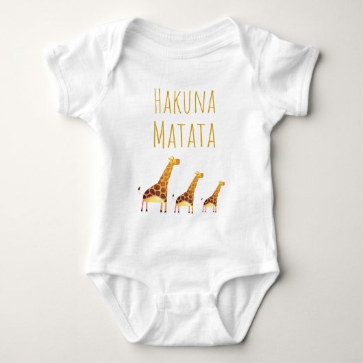 Hakuna Matata Cute Giraffes Romper (Voorkant)