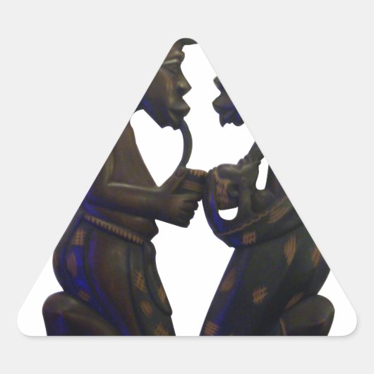 Hakuna Matata De leuke Oude School is de beste Driehoek Sticker (Voorkant)