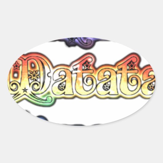 Hakuna Matata Europe Art Print/Graphic Ovale Sticker (Voorkant)