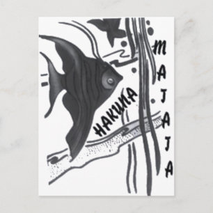 Hakuna Matata Fish Art Print Briefkaart
