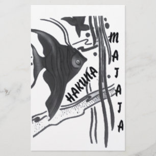Hakuna Matata Fish Art Print Briefpapier