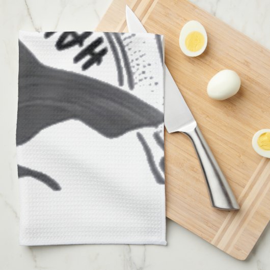 Hakuna Matata Fish Art Print Theedoek (Quarter Fold)