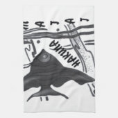 Hakuna Matata Fish Art Print Theedoek (Verticaal)