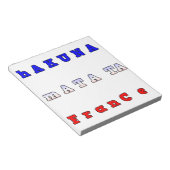 Hakuna Matata France Kunstdruk/Grafisch Notitieblok (Schuin)