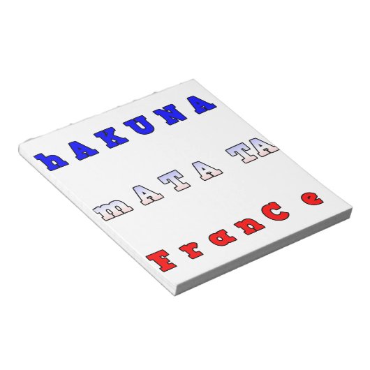 Hakuna Matata France Kunstdruk/Grafisch Notitieblok (Schuin)