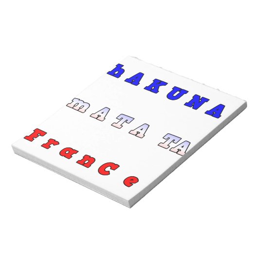 Hakuna Matata France Kunstdruk/Grafisch Notitieblok (Gedraaid)