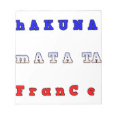 Hakuna Matata France Kunstdruk/Grafisch Notitieblok (Voorkant)