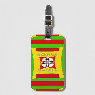 Hakuna Matata Fun Rasta Kleuren: Levendig en zorge Bagagelabel