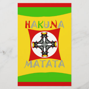 Hakuna Matata Fun Rasta Kleuren: Levendig en zorge Briefpapier