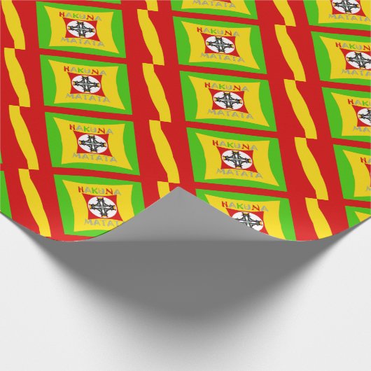 Hakuna Matata Fun Rasta Kleuren: Levendig en zorge Cadeaupapier (Hoek)