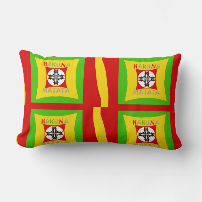 Hakuna Matata Fun Rasta Kleuren: Levendig en zorge Kussen (Voorkant)