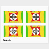 Hakuna Matata Fun Rasta Kleuren: Levendig en zorge Rechthoekige Sticker (Vel)