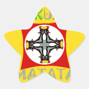 Hakuna Matata Fun Rasta Kleuren: Levendig en zorge Ster Sticker