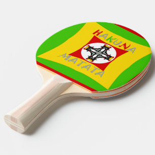 Hakuna Matata Fun Rasta Kleuren: Levendig en zorge Tafeltennisbatje